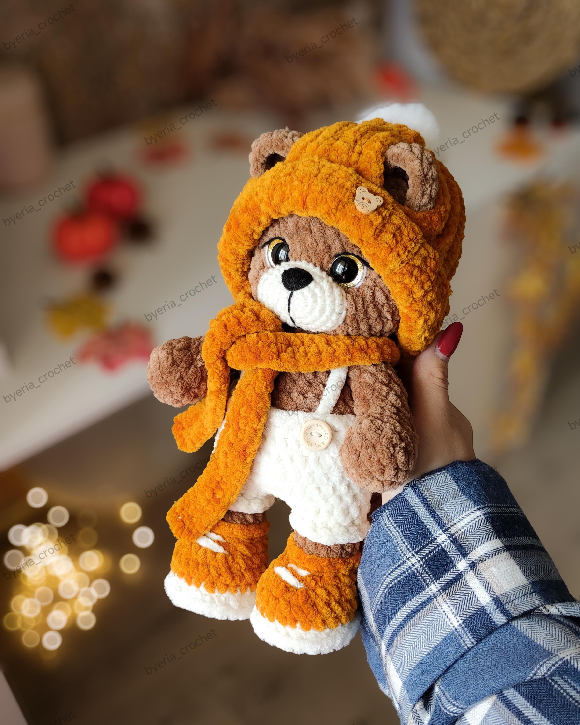 Walopola Ours Au Crochet – Peluche Miniature 9 Cm – Fait Main – Cadeau Cœur