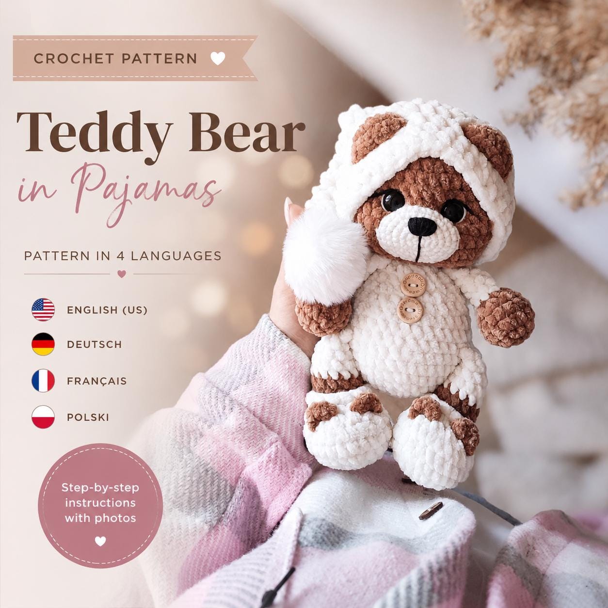 NICI Panda Roux en Peluche 25 cm – Peluches Pandas pour Fille, Garç