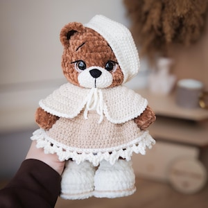 Teddybär-Häkelanleitung (PDF) | Amigurumi-Bär-Anleitung | Häkelanleitung für ein Plüschtier | Einfache Häkelanleitung