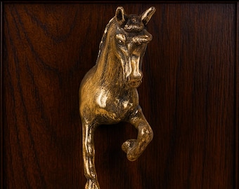 Mythical Horse Metal Door Knob, Unicorn Cabinet Pull, Gold Drawer Handle, Kids Room Hardware, Whimsical Furniture Knob, Vintage Style Decor