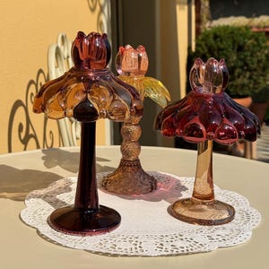 Bunte glas kerzenhalter