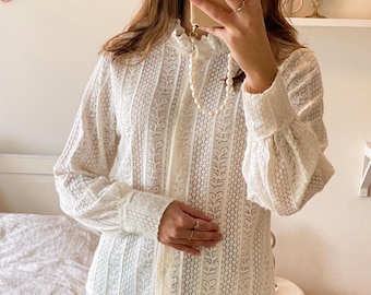 Mjuk Caress-väst, Pointelle-kofta, Feminin tröja, Kokett, Avslappnad chic, Bekväm, Söt, Mysig säsong, Fransk stil, Present till henne