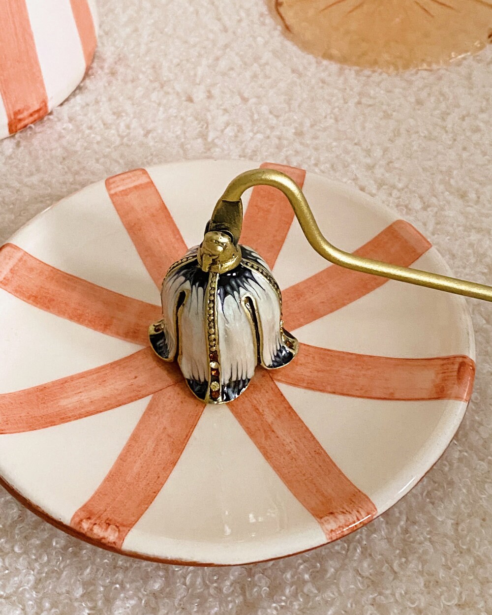 Opulent Enamel Candle Snuffer, Candle Extinguisher, Flame Quencher
