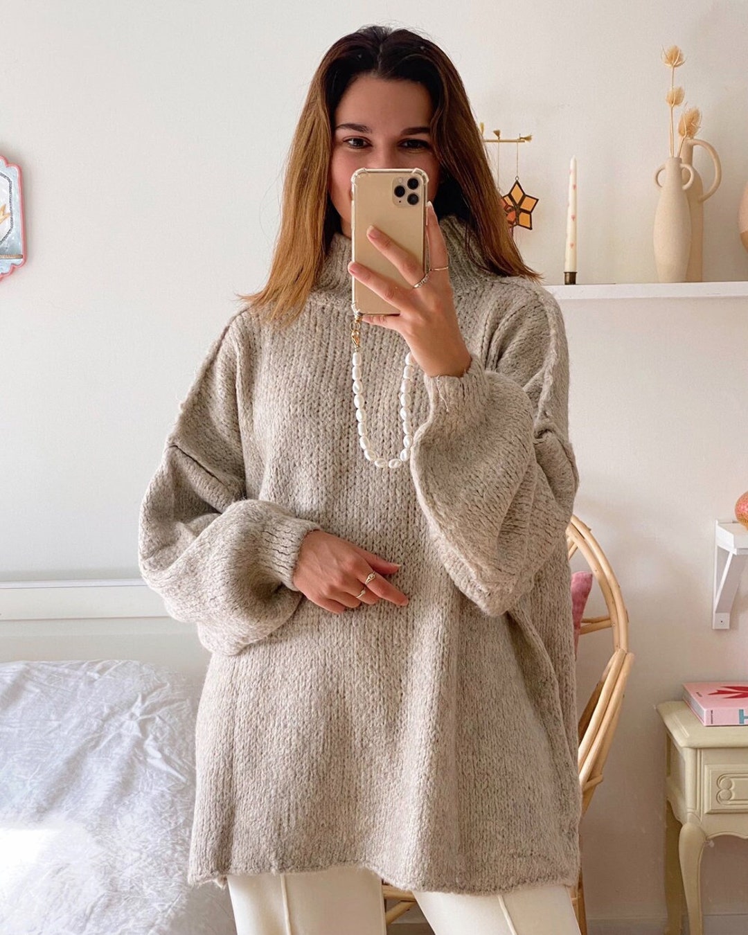 トップス ohotoro mixed tube knit mocha il_1080xN