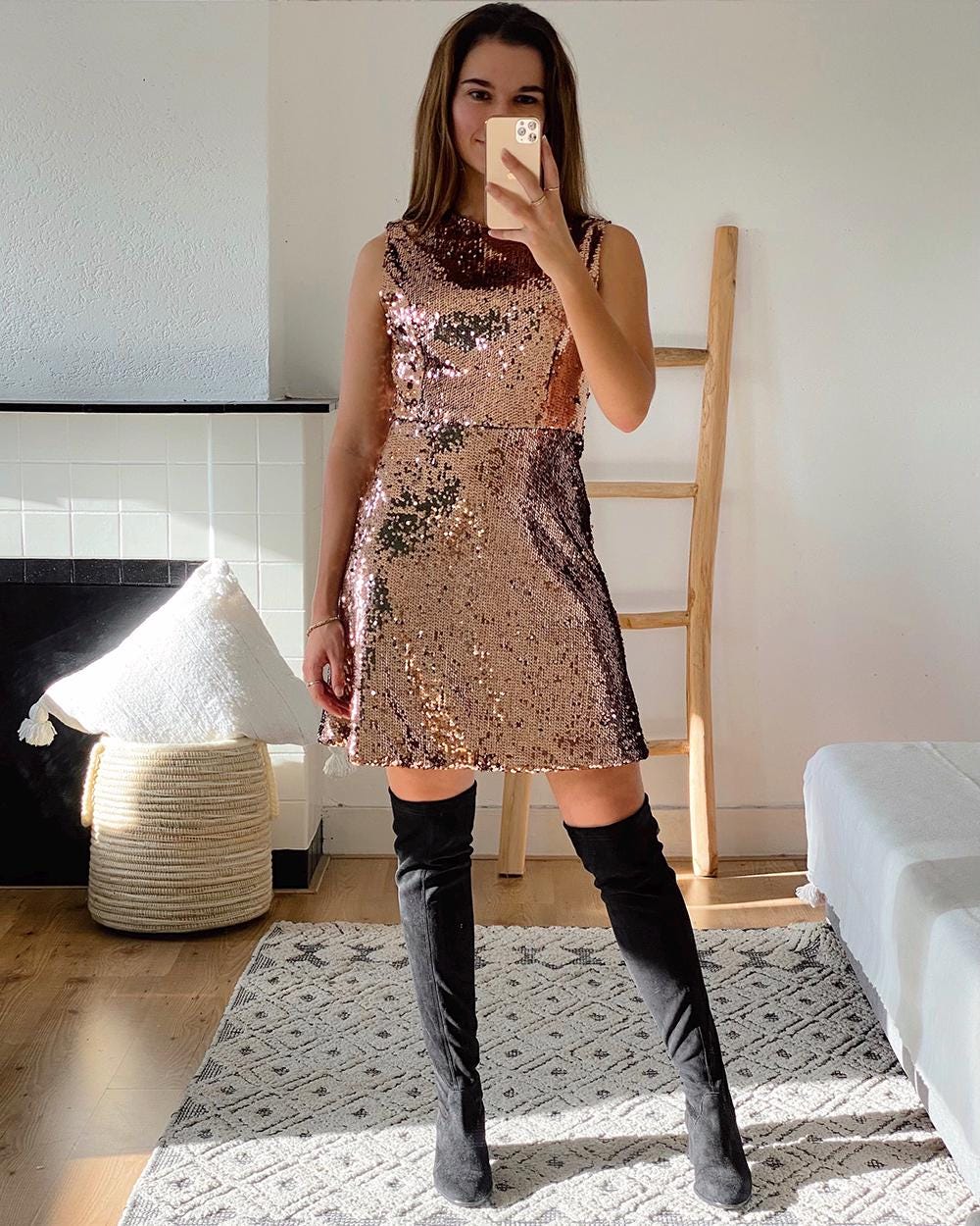 Ärmelloses Midikleid Mit Pailletten – Rundhals, Mit Taschen, Für Party & Abend, In Verschiedenen Größen & Farben