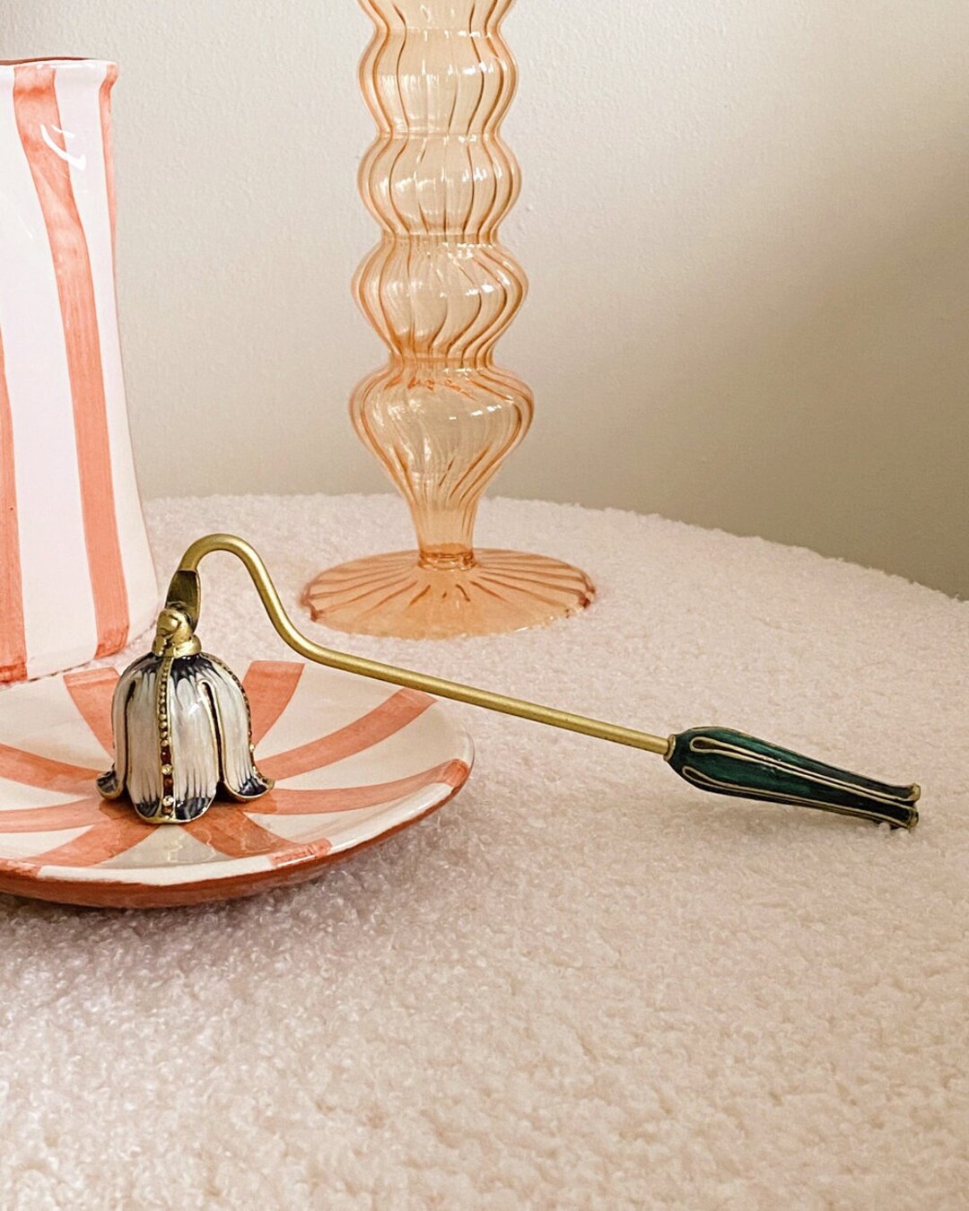 Opulent Enamel Candle Snuffer, Candle Extinguisher, Flame Quencher