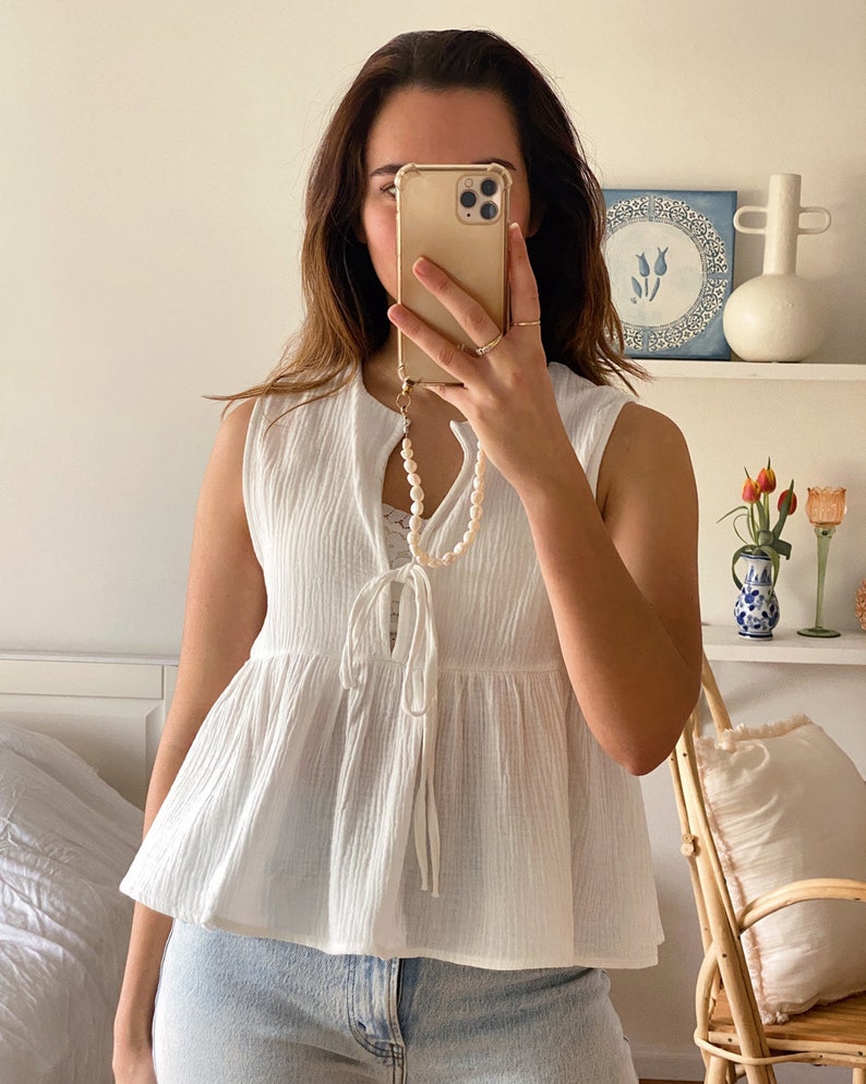 Casual Blouse Cotton White Shirt