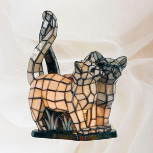 ティファニーイルミネーション猫スタンド This item is unavailable - Etsy