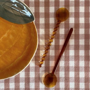 Set di cucchiai in vetro, Terra, vetro riciclato, vortice, vortice, fatto a mano, bicchieri colorati, caffè, cucchiaino da tè, essenziale per la cucina, accessorio per carrello bar