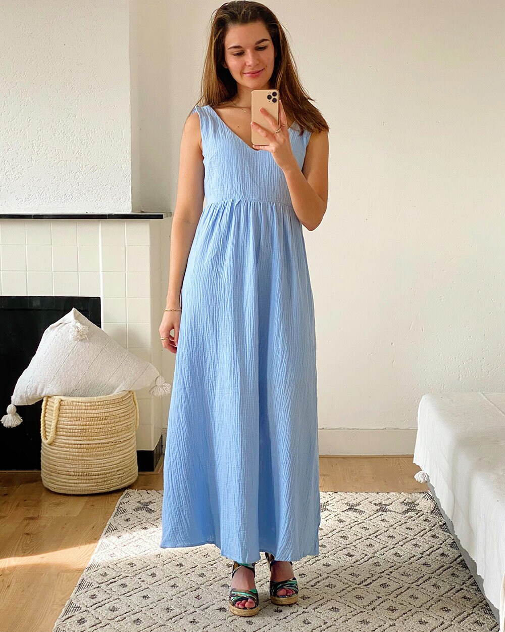 sky blue cotton dress Nice Arctic Blue Dress