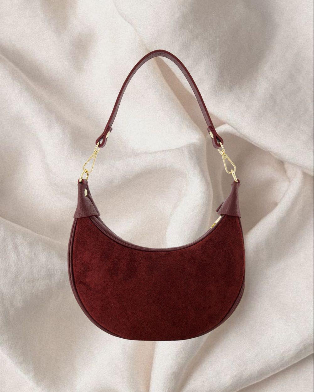 STEVEN suede half moon jacquard buckle AllSaints Half Moon Suede Shoulder Bag | Nordstrom main image 4