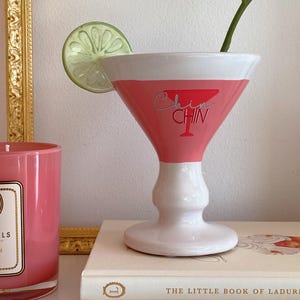 Rose Cocktail Vase, Flower Vase, Cocktail Party Table Decor, Floral, Spring Home, Barware, Mixology Inspired, Mixologist, Flower Lover Gift
