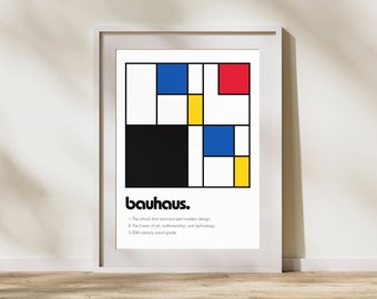 Digital Print: "Bauhaus" - Modern Bauhaus Art in Colors - Bauhaus Wall Art