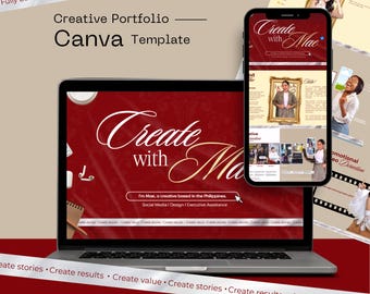 Editable Canva Portfolio Template for Creatives (Digital Download)