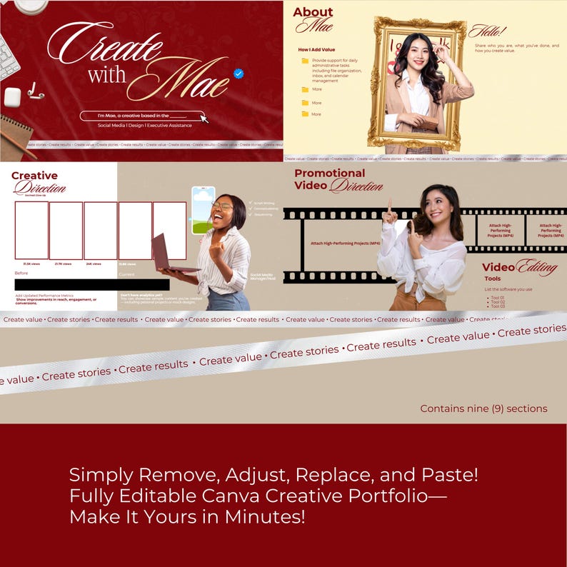 Editable Canva Portfolio Template for Creatives (digital Download) - Etsy