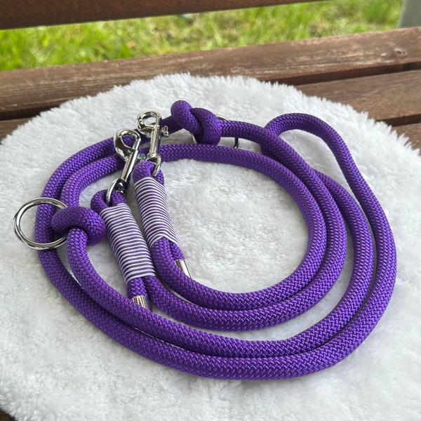 Dog leash made of rope, rope leash, dog leash handmade in purple