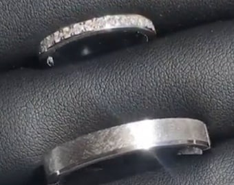 Gold Ring Set For Couple, Promise Rings For Couple, Engagement Rings, Dainty Wedding Band Ring, His & Her Rings | Eternal Rings