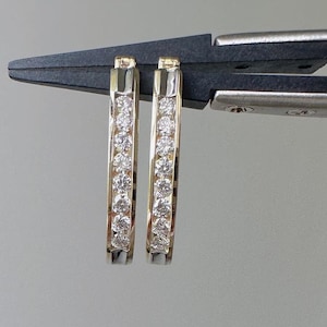 Clear Stone Huggie-oorbellen sterlingzilver | Ronde oorringen | Moissaniet of in het lab gekweekte diamanten Huggie-oorbellen goud | 925 zilver