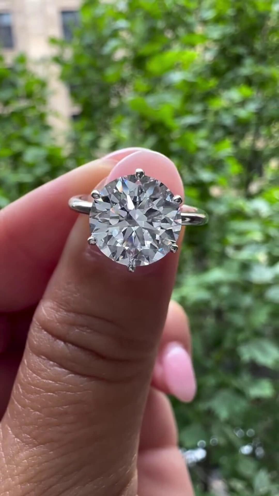 7CT (12.50mm) Huge Round Solitaire Engagement Ring - Classic Solitaire ...
