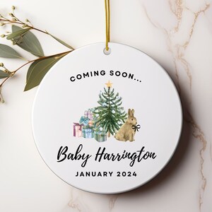 Coming Soon Baby Announcement Ornament, See You in 2024, Pregnancy Christmas Ornament, Baby Coming Soon Ornament, New Baby Announcement Gift