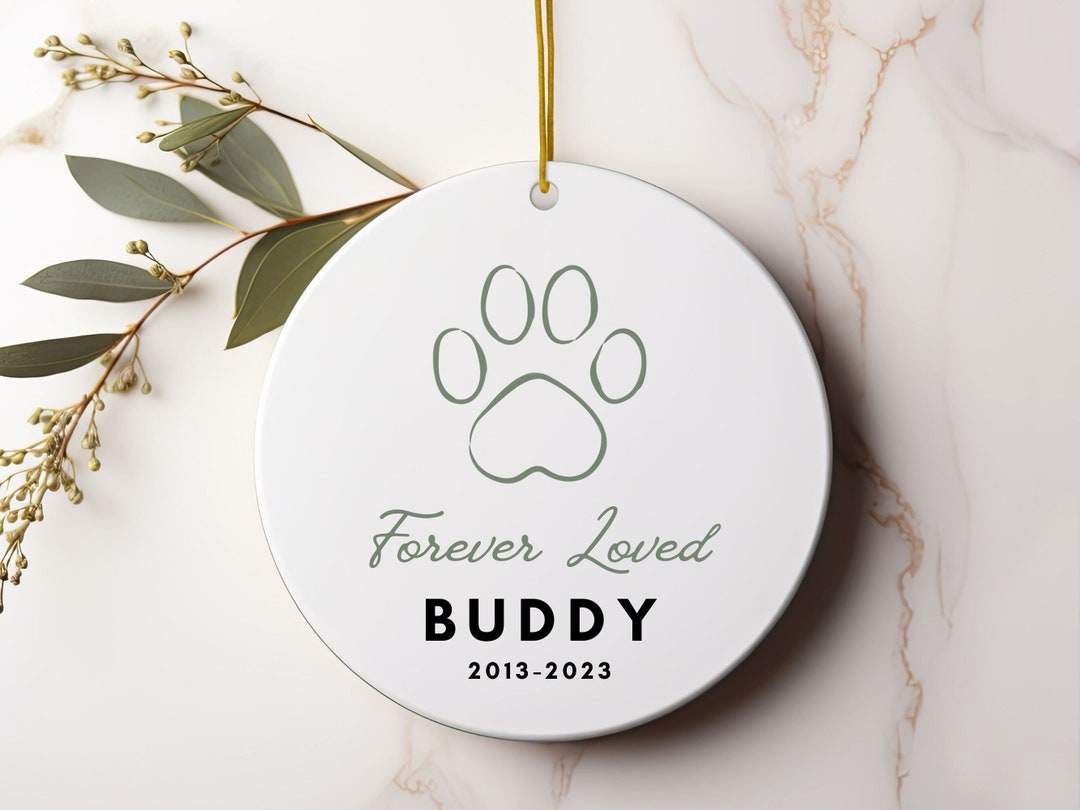 Personalized Pet Memorial Ornament | Forever Loved Keepsake, Custom Dog ...