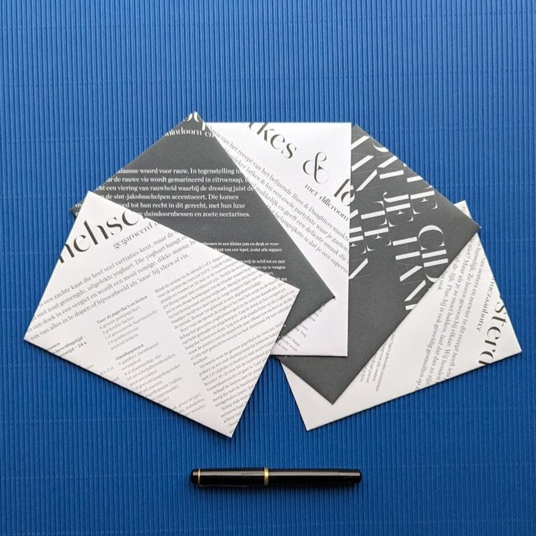 5 Handmade Envelopes Made From Recycled Paper Etsy