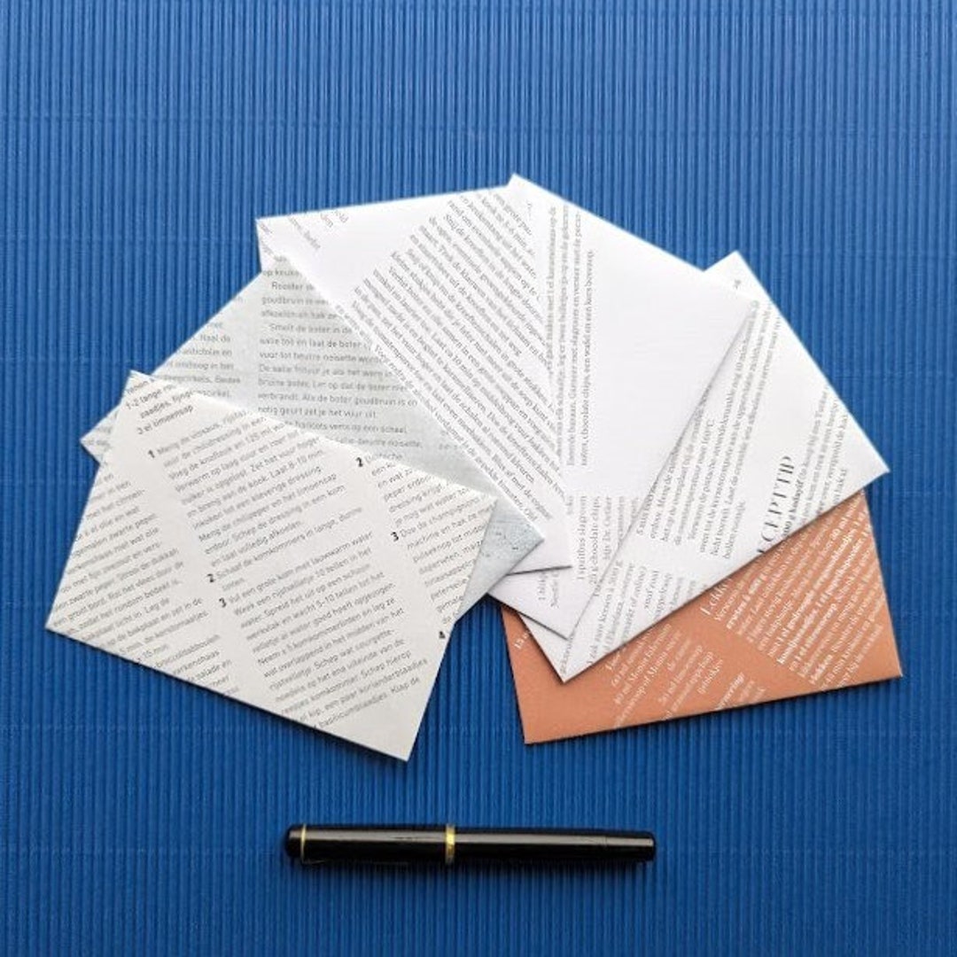 6 Handmade Envelopes Made From Recycled Paper Etsy
