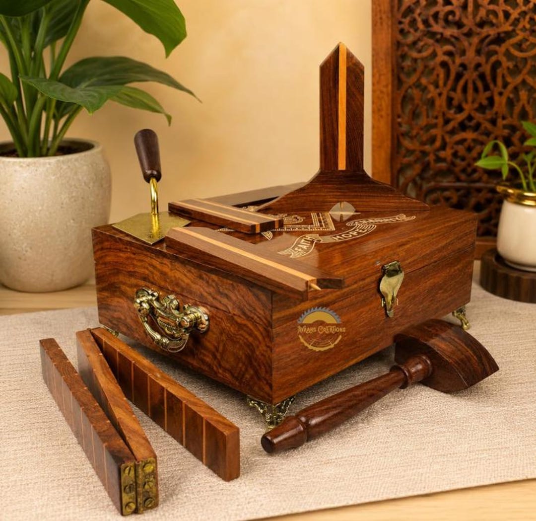 Exquisite Masonic Tools Set for Rituals and Symbolic Work Wooden Plumb ...