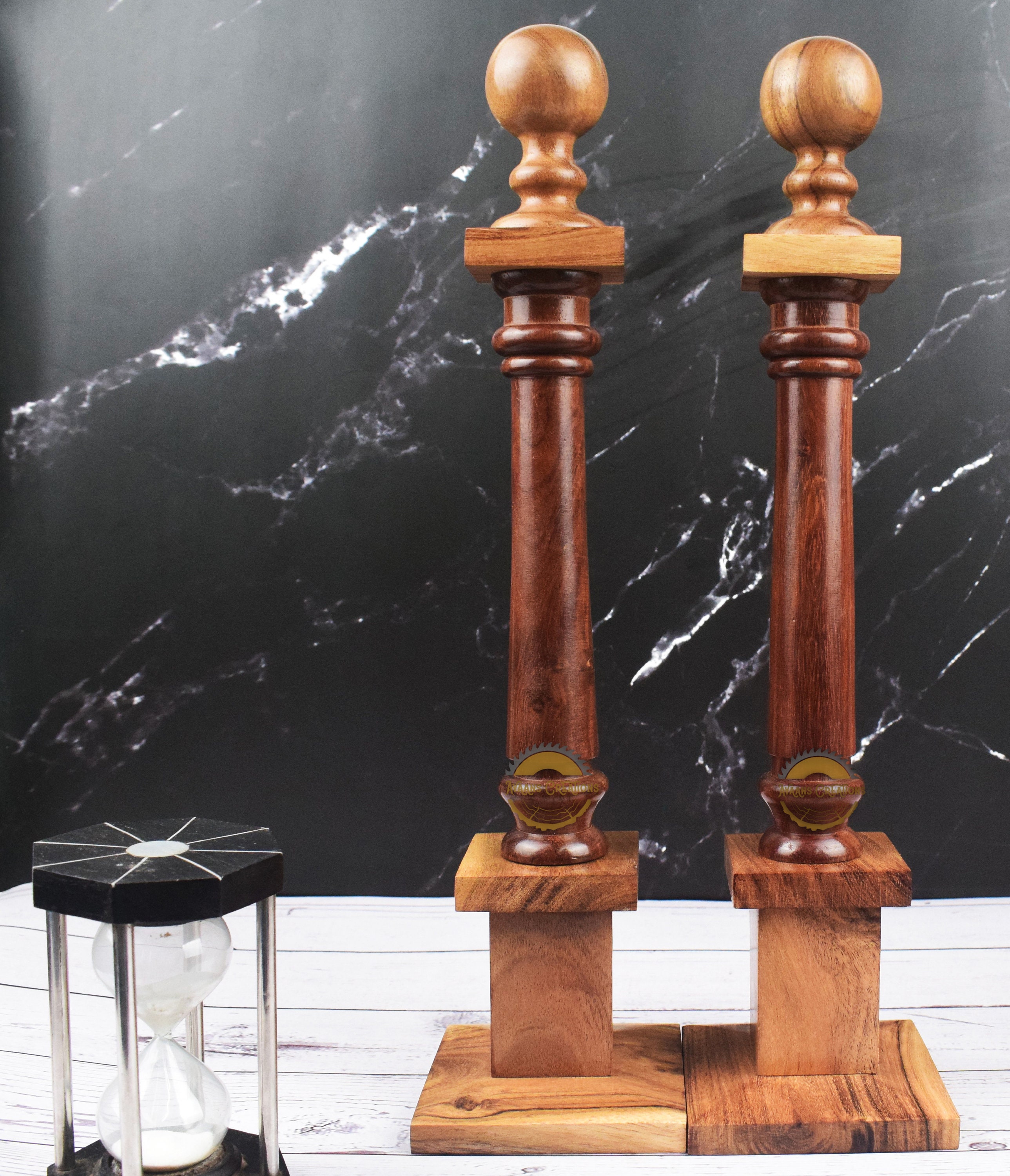 Luxury Masonic Regalia Acacia Wood and Sheesham Wood Columns Senior