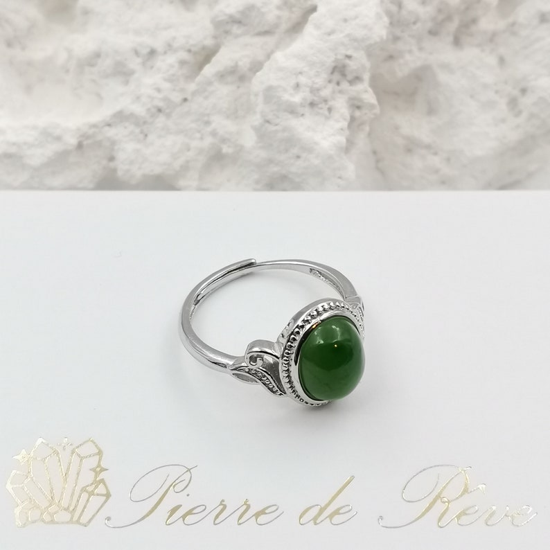 Bague En Jade Naturel Du Myanmar – 41,12 Carats, 27,2 Mm, Non Traité, Pierre Précieuse