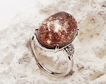 Bague Quartz Fantôme | Bague en pierre naturelle | Bague réglable-ajustable | Lithothérapie | Bijou pierre naturelle | Idée cadeau femme