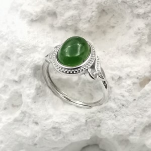 Pendentif éléphant En Jade Vert - Argent Sterling 925 Plaqué Or 14K - Chaîne 18 Pouces - Symbole De Chance, Cadeau Femme