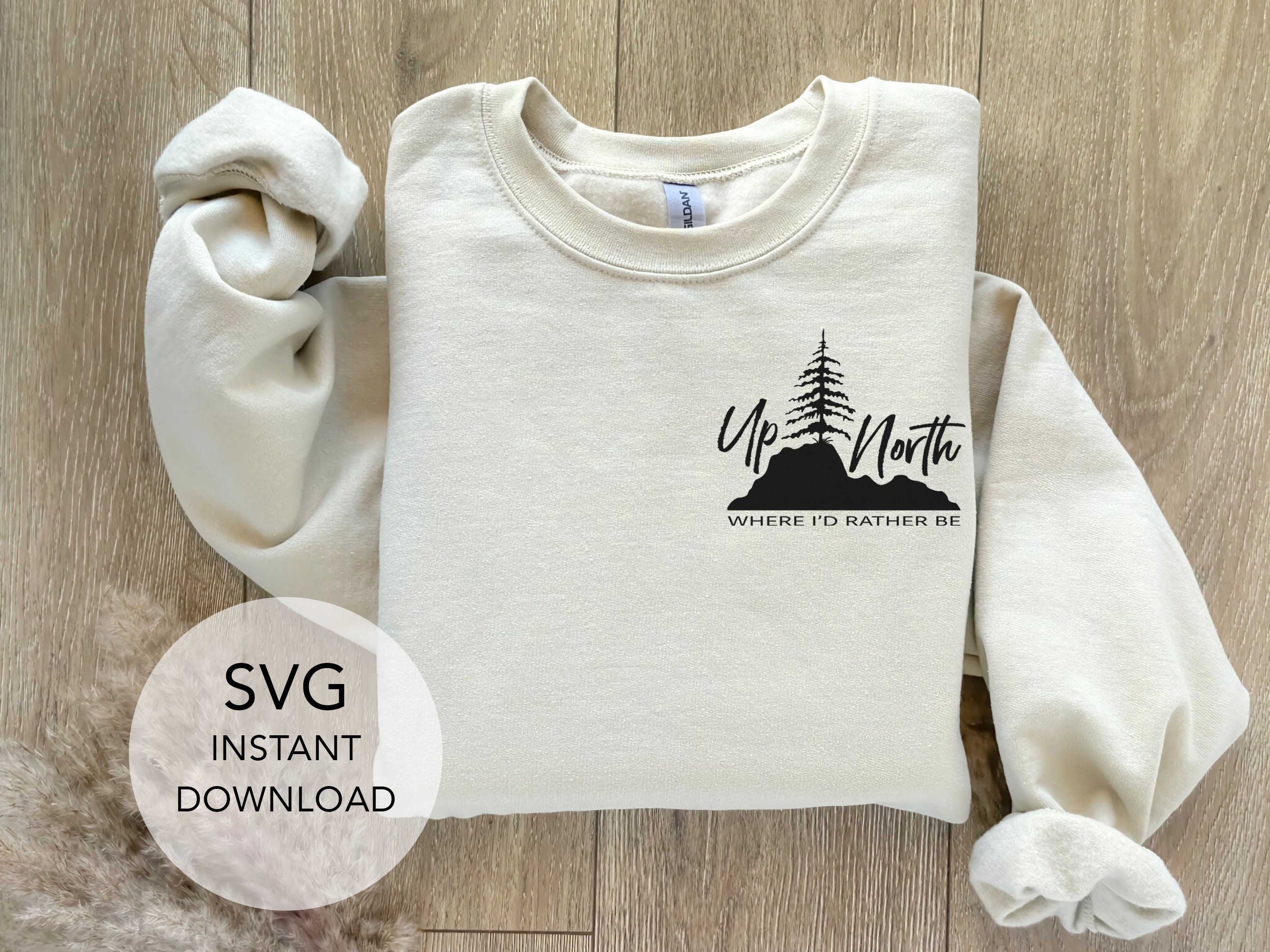 Up North SVG, Up North Digital File SVG, Use For Minnesota, Upper Peninsula Michigan, Wisconsin and Areas in North, Lake Cabin Svg, SVG File