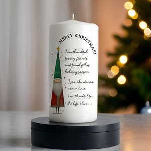Bougie de Noël fantaisiste du père Noël, bougie d&#39;affirmation de Noël, cadeau de Noël élégant, décoration de célébration du nouvel an, bougie de Noël unique