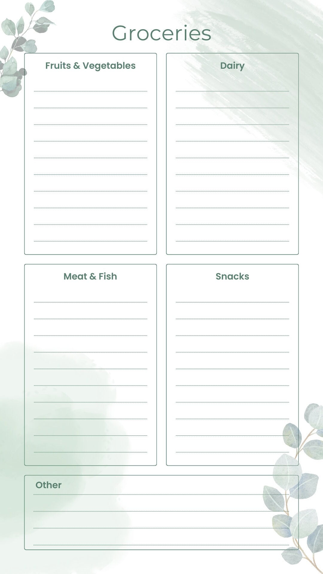 Grocweries List.pdf Groceries Shopping List, Pdf Printable Grocery List,food List, Meal ...