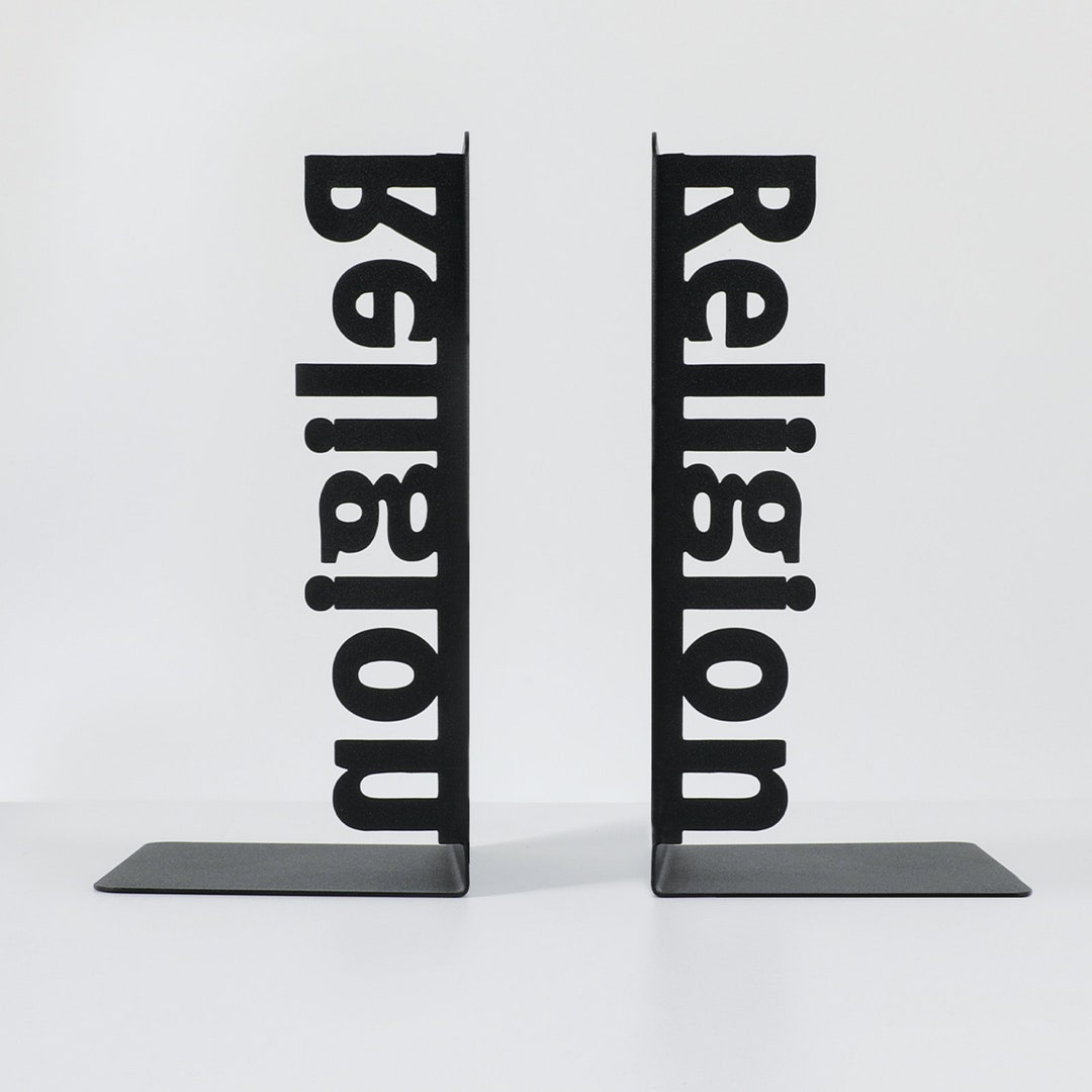 Decorative Religion Bookends Unique Metal Book Ends Book Etsy