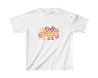 Groovy Kids T-shirt, Retro, Vintage, Flowers, Girly, Trending