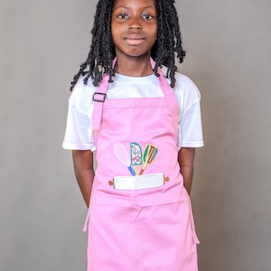 Custom Kids Apron, Cooking Apron For Girls & Boys, Kids Art Apron, Kids Chef Apron, Personalized Baking Apron, Painting Apron