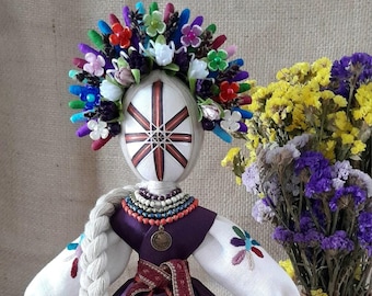 Muñeca Motanka ucraniana hecha a mano, colección textil OOAK, muñeca de tocador