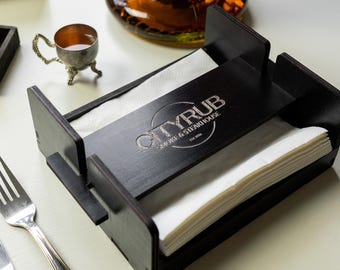 Wooden napkin organizer