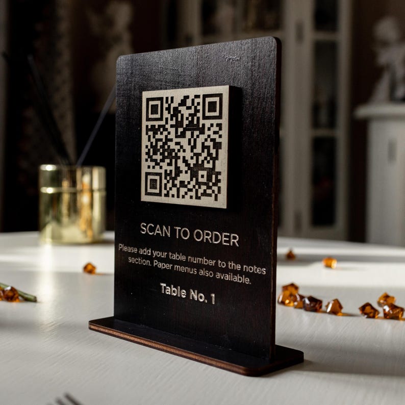 Double-sided QR Code Sign - Etsy