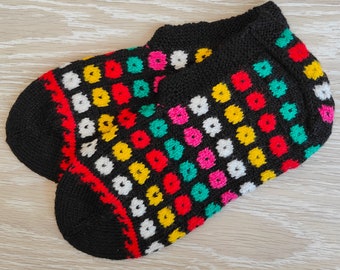 Handmade Slipper, Crochet slippers, Knit Socks, Slippers, Bestfriend Gift, Colorful Socks, Extra Thick Socks, House Shoes, Booties, Socks