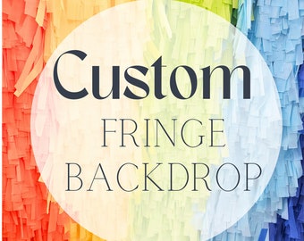 Colorful Fringe Backdrop: Custom Party Photo Booth Streamers