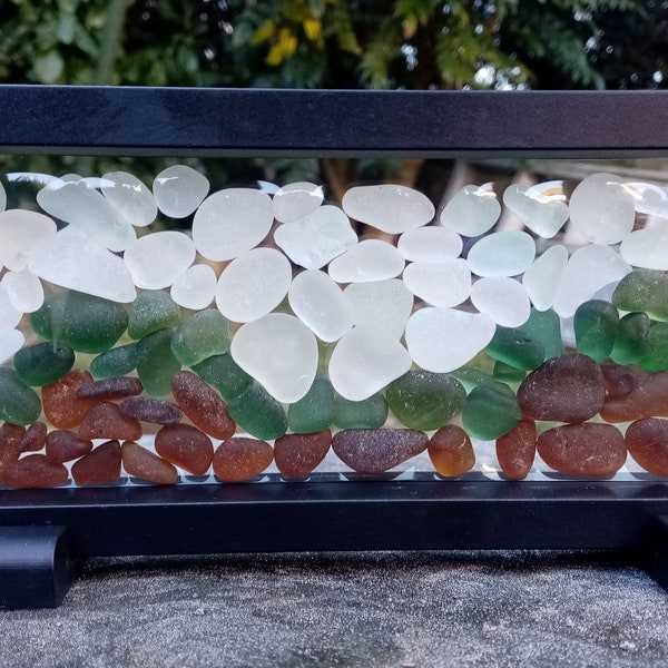 Sea Glass Floating Frame Display