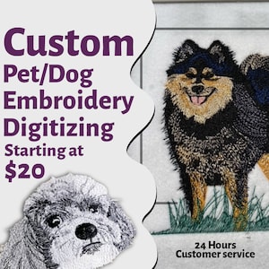Custom Dog and Cat Embroidery Digitizing Custom Pet Embroidery Designs Pet face Embroidery Design Pets Custom Embroidery Pets Outline Custom