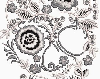 Skull Embroidery Design Halloween Embroidery Designs Skull Embroidery Pattern Sugar Skull Embroidery Design Skull PES DST Embroidery Files