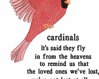Cardinal Embroidery Designs Cardinal Memorial Quote Embroidery Designs Cardinals Quote Machine Embroidery Designs Cardinal Embroidery Files