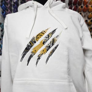 Diseño de bordado de arañazo de tigre: Marca de garra de felino grande para bordado a máquina (descarga digital)