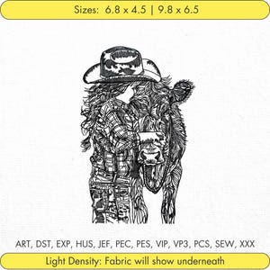 Western Embroidery Designs Cowgirl Embroidery Cow Machine Embroidery Designs Highland Cow Western Country Side Embroidery Instant Download