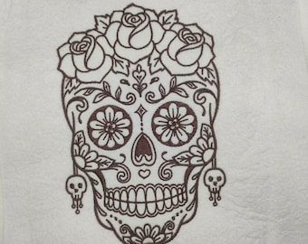 Skull Embroidery Design Day Of The Dead Skull Design Floral Skull Machine Embroidery Design Skull DST PES Digital File Embroidery Skull File